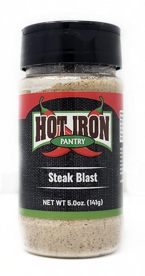 Single Bottle of Seasoning Spice Hot Iron Pantry Shaker (5oz Steak Blast Seasoning)