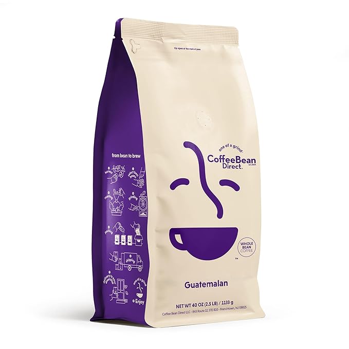 Coffee Bean Direct Guatemalan Whole Bean Coffee Arabica Coffee Light Roast 2.5 Pound Bag (Pack of 1)