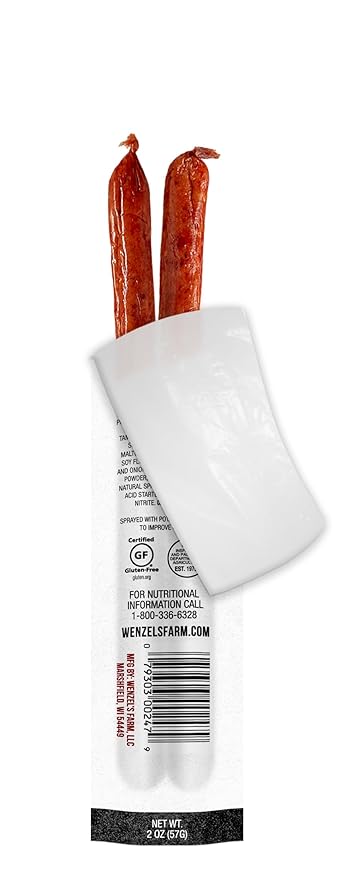 Wenzel’s Farm Teriyaki Sticks │Supports Active Lifestyles │ Flavorful Naturally Smoked │ High Protein Low Carb │ No MSG Fillers Binders Artificial Colors │ Gluten Free | 32 Sticks (16 Packs of 2)