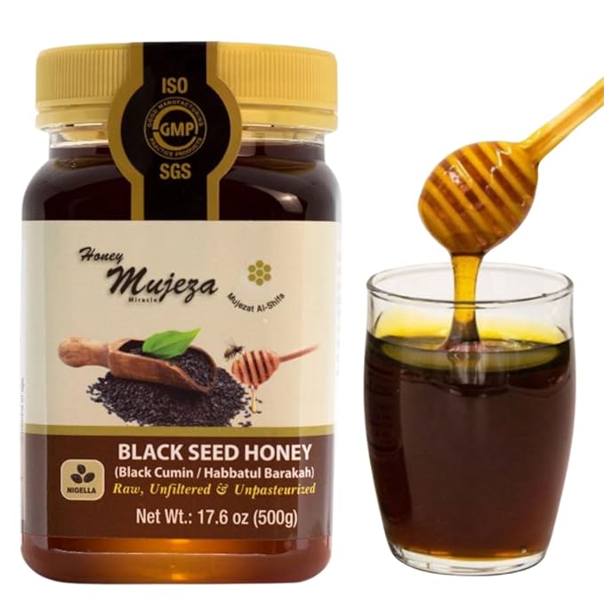 Mujezat Al-Shifa Black Seed Honey (Black Cumin - Nigella Seeds) 500g 17.6oz