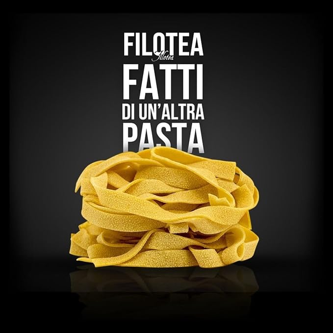Filotea Tagliatelle Artisan Italian Egg Pasta 250gr Traditional Slow Dried Pasta Made with Durum Wheat Semolina Eggs Tagliatelle Noodles Handcrafted Authentic Premium Gourmet Pasta Made in Italy