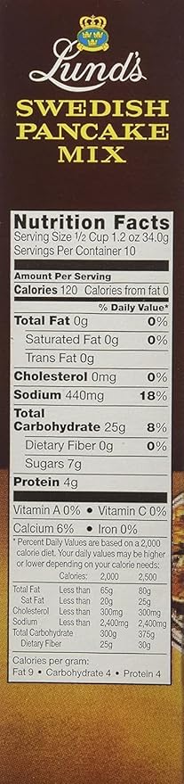 Lunds Swedish Pancake Mix (6 - 12 Oz Boxes)