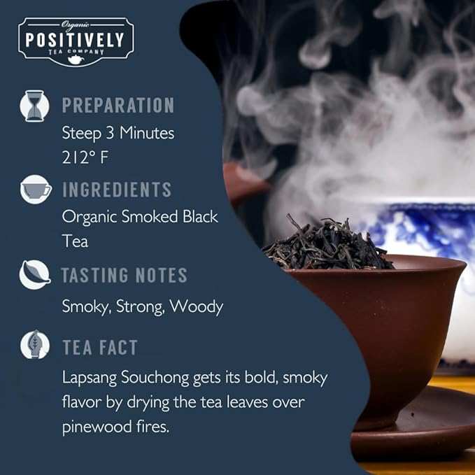 Organic Positively Tea Company Chinese Tea Sampler Loose Leaf 4 Ounce 3 Pack