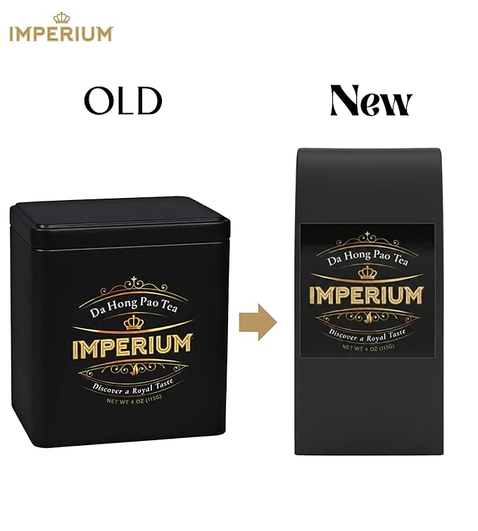 Imperium Da Hong Pao Loose Leaf Oolong Tea (4oz) Premium Hand-Picked Wuyi Mountain Rock Tea Brews 100 Cups Big Red Robe Naturally Smooth and Rich Harmonious Flavor and Sweet Aroma