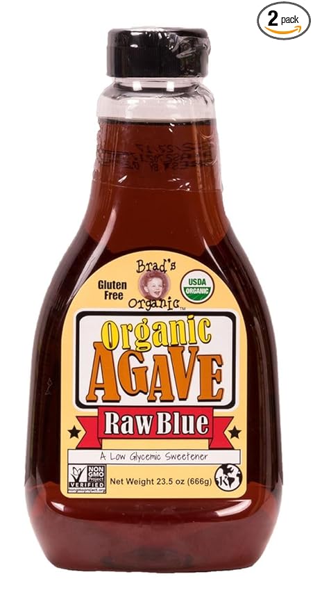 Brads Organic - Agave Raw Blue USDA Organic Kosher Gluten Free Nut Free Non-GMO 23.5oz Pack Of 2