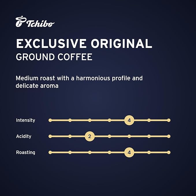 Tchibo Exclusive Coffee Premium Ground 8.8-Ounce Vacuum Packs (Pack of 4)