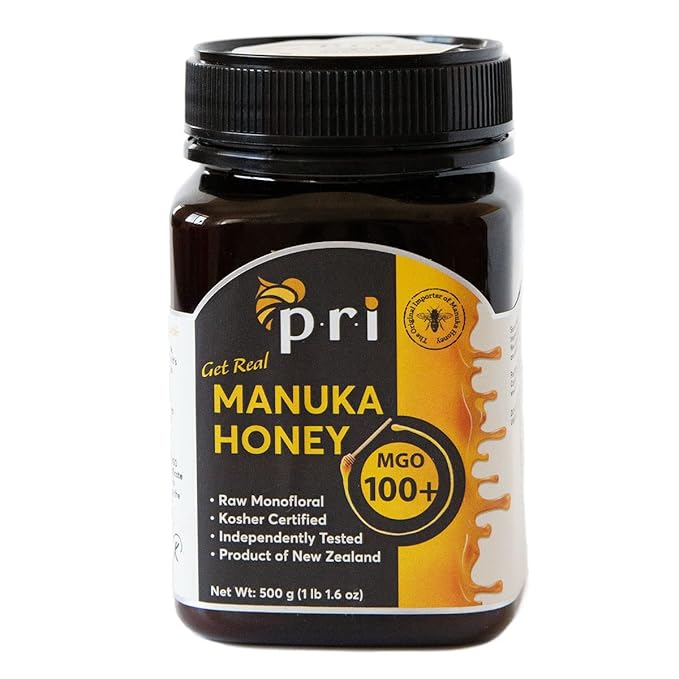 P.R.I Manuka Honey MGO 100+ New Zealand Raw Monofloral Manuka Honey 500g