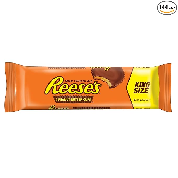 REESE'S Peanut Butter Cups Chocolate Candy King Size (Pack of 24)
