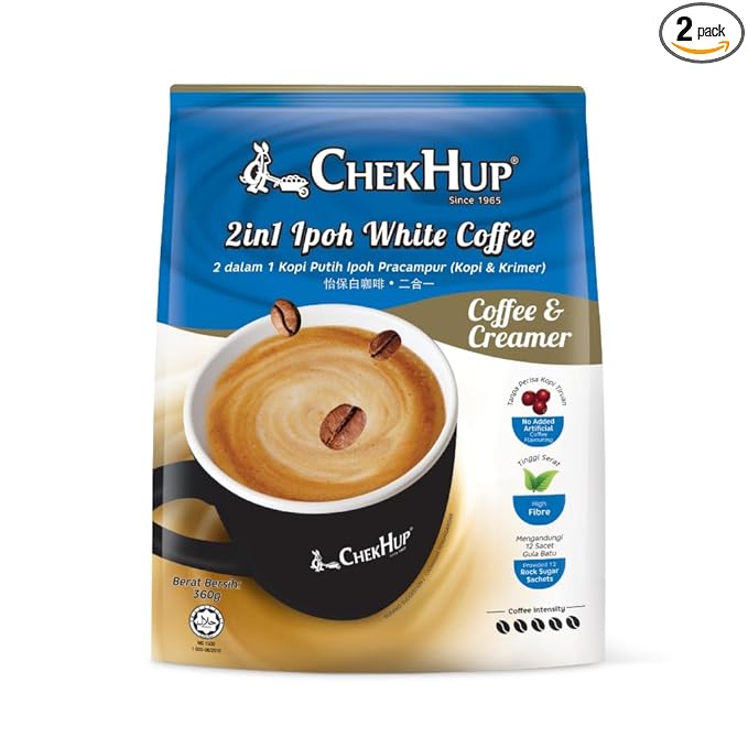 2-Pack Malaysia Authentic Chek Hup 2 In 1 Ipoh White Coffee (12s x 30g/pack) (2)