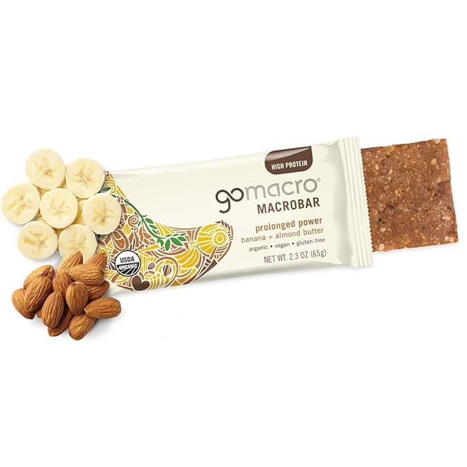 GoMacro MacroBar Organic Vegan Snack Bars - Granola + Coconut and Banana + Almond Butter (2.3 Ounce Bars 12 Count)