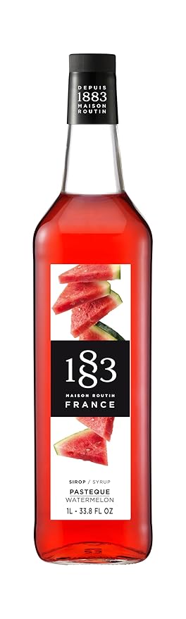 1883 Watermelon Syrup for Drinks Made in France 1 Liter Glass Bottle