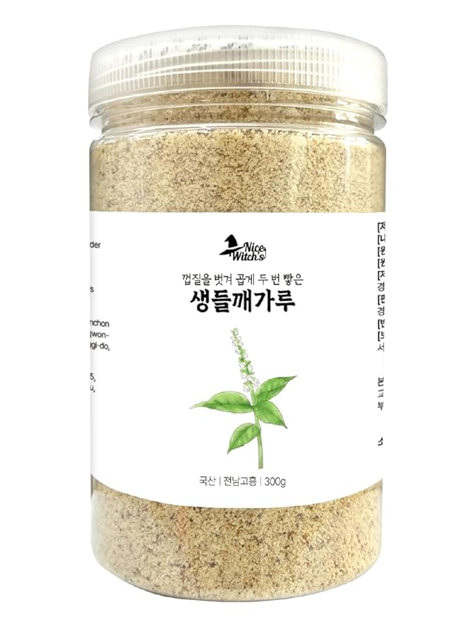 NICE WITCH'S Korean 100% Peeled Perilla Seeds Powder Flour 300g (10.5 oz) / 한국산 탈피 들깨가루