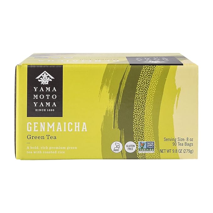 Yamamotoyama Genmai Cha Roasted Brown Rice Green Tea Value Pack 90 Count Tea Bags Net Wt. 9.86-Ounce