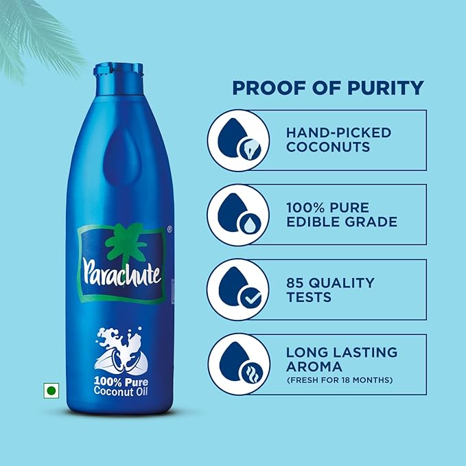 Parachute Coconut Oil Small 6-Fl Ounce Bottles (Pack of 12)