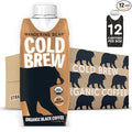 Wandering Bear Straight Black Organic Cold Brew Coffee On-the-Go - Extra Strong Bold Smooth Unsweetened Shelf-Stable Ready to Drink &amp Vegan 100% Organic Iced Cold Brewed Coffee Drink -11 fl