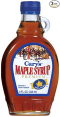 Carys Pure Maple Syrup 8-Ounce Glass (Pack of 3)