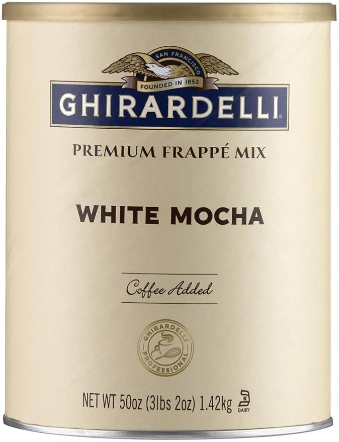 Ghirardelli Mix White Mocha Frappe 49.92 oz(Pack of 1)