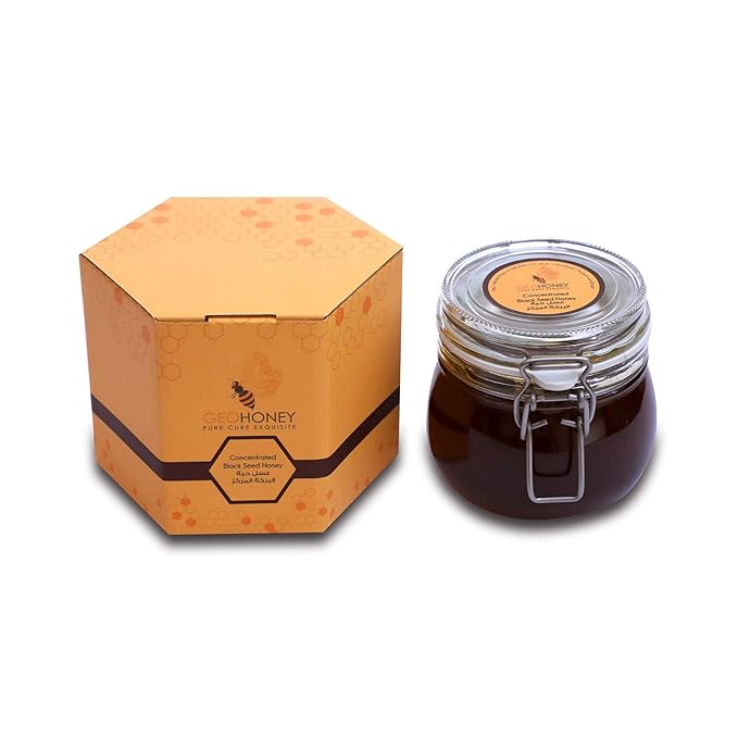 GeoHoney Immune System Booster Pack 3 Raw Honey Varieties 4.6 lb Total Black Seed Sidr &amp White Honey