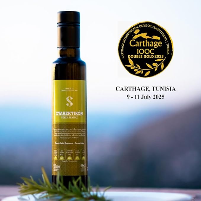 SYLLEKTIKON Premium Gourmet Flavored Unripe Extra Virgin Olive Oil (Lemon Orange Thyme)