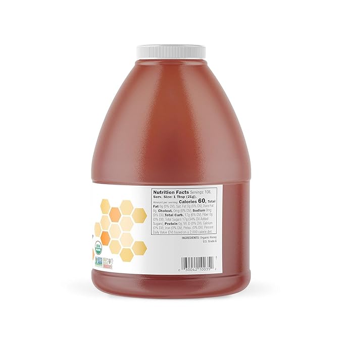 Glorybee Organic Light &amp Mild Honey 100% US Grade A Honey 5lb