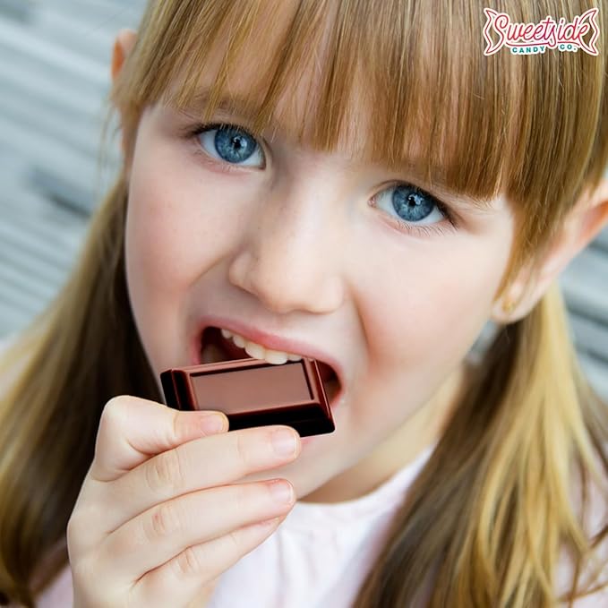 Zero Sugar Milk Chocolate Miniature Bars Candy Individually Wrapped Bulk for Melt in Your Mouth Indulgence - Free Mini Bites for On the Go 2lb