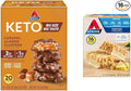 Atkins Caramel Almond Clusters Gluten Free Keto Snack Bars with Lemon Bar 16 Count