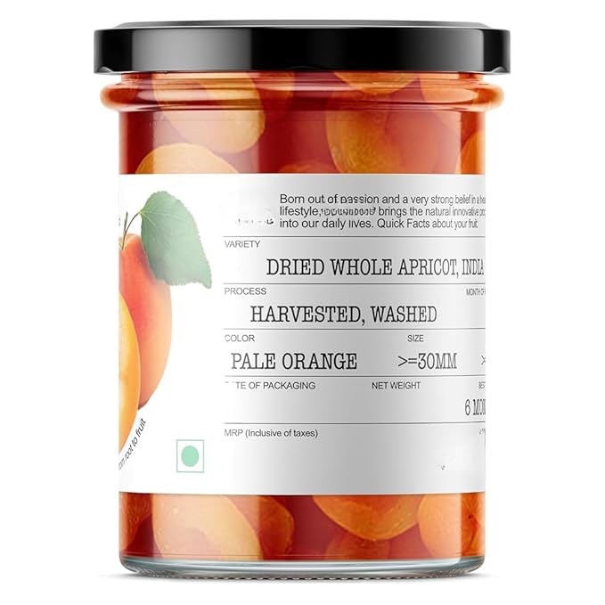 Generic RawFruit by Premium&amp Popular Dry hubani humani Apricot (Type: Dried Apricot Indian) PET Jar (Air Tight Jar Freshly Harvested No Adultration - 250 gm