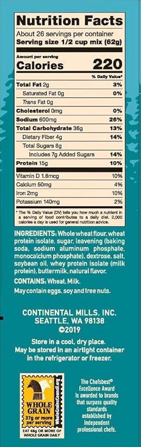 Krusteaz Protein Buttermilk Pancake Mix 60 oz