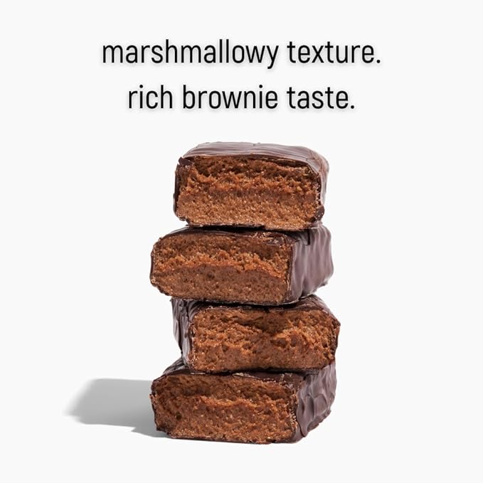 melō protein bars (12 count Brownie)- high protein low sugar fluffy marshmallow-like center gluten free snack with no artificial sweeteners