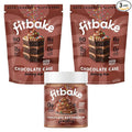 FitBake Chocolate Cake Baking Mix and Chocolate Frosting Bundle | 0g to 2g Net Carbs Per Serving | Keto Friendly Low Carb Food | Naturally Sweetened Keto Snacks | Gluten Free Desserts | No Added Sugar