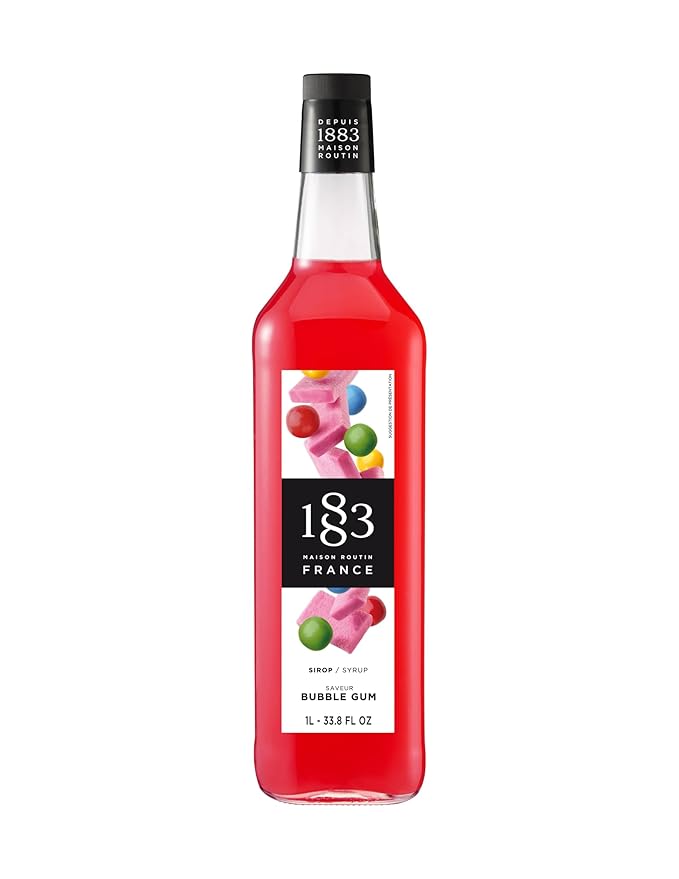 1883 Bubblegum Syrup for Drinks Made in France 1 Liter Glass Bottle