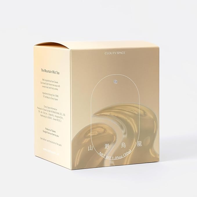 Clouty Space Premium Taiwan Oolong Tea Bags - 10 Individually Wrapped Sachets Farm Direct Woody Aftertaste Includes Meditation Card Pure Oolong Tea Green Tea Alternative