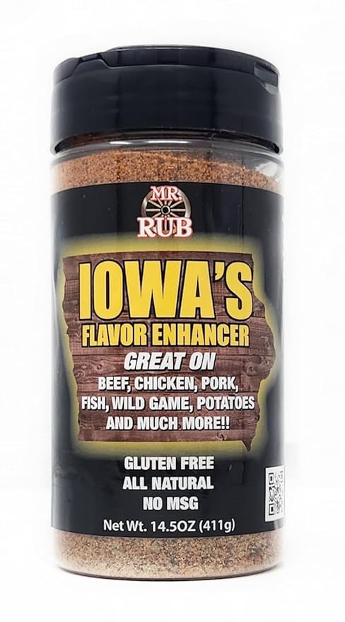 Mr Rub BBQ Seasoning Spice Shaker (14.5oz Iowas Flavor Enhancer Great on Everything)
