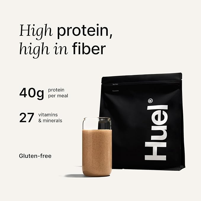 Huel Black Edition | Strawberry 40g Vegan Protein Powder | Nutritionally Complete Meal | 27 Vitamins and Minerals Gluten Free | 17 Servings