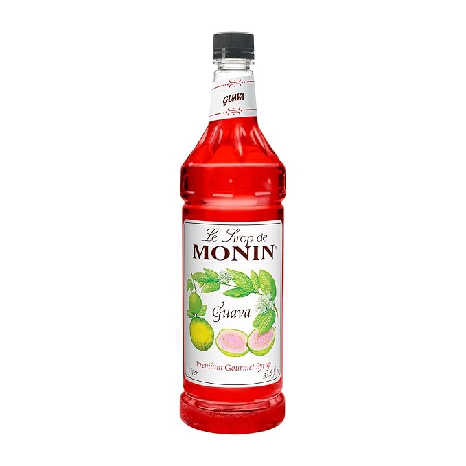Monin Flavored Syrup Guava 33.8-Ounce Plastic Bottle (1 liter)