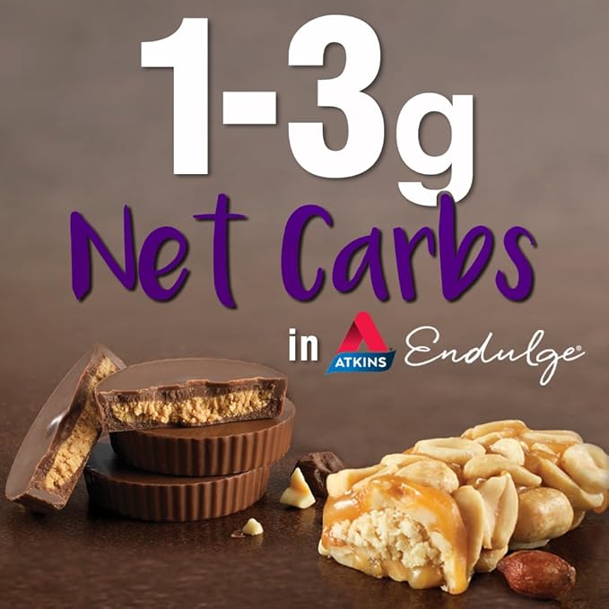 Atkins Endulge Treat Caramel Nut Chew bar 60Count (Value Pack)