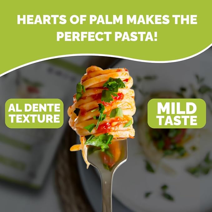 Palmini Linguine Pasta | Low-Carb Low-Calorie Hearts of Palm Pasta | Keto Gluten Free Vegan Non-GMO Plant Based Healthy Noodles | As Seen on Shark Tank |(12 Ounce - Pack of 6)