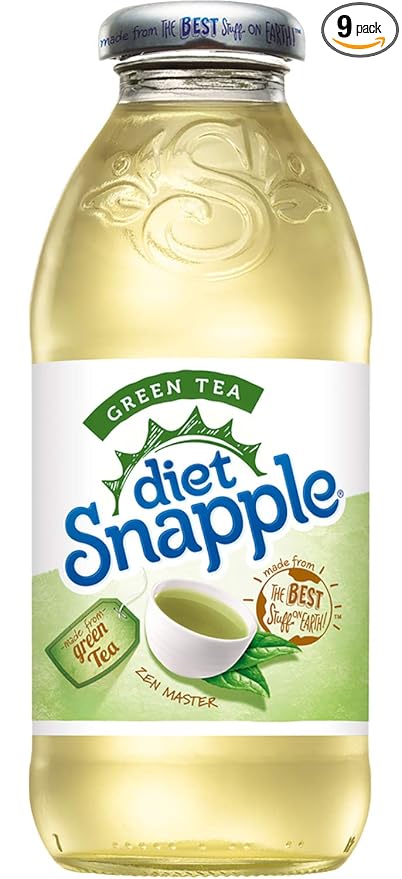 Diet Snapple - Diet Green Tea - 16 oz (9 Plastic Bottles)