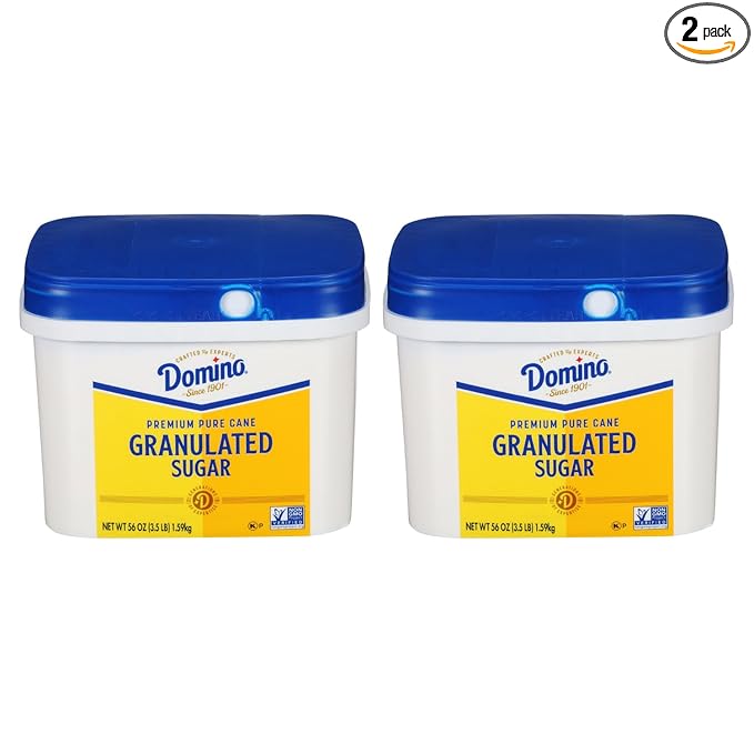 Domino® Granulated Sugar 3.5 lb Easy Baking Tub Premium Pure Cane Sugar (Pack of 2)