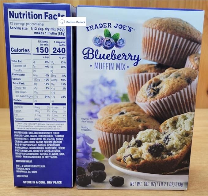 Trader Joe’s Blueberry Muffin Mix 18.1oz 513g (Two Boxes)