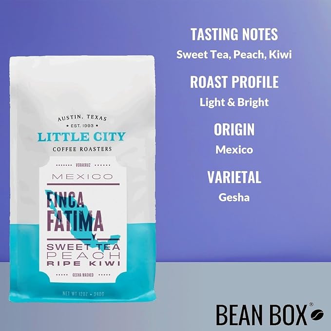 Mexico Finca Fatima Gesha - Roasted by Little City Coffee Roasters - Whole Bean Coffee - 12 Ounce Bag