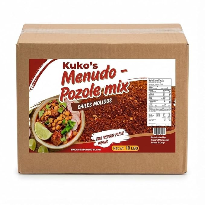 Kuko's Menudo &amp Pozole Spice Mix Professional Restaurant Grade Seasoning Blend 10 Pound Bulk Box