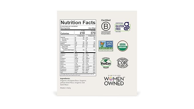 Chickapea Organic Chickpea Pasta - Penne and Spirals Variety Pack - 8 oz (Pack of 2)