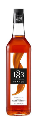 1883 Dulce de Leche All-Natural Syrup – Caramelised Milk Flavour for Coffee Hot Chocolate Cocktails &amp Desserts – Vegan-Friendly No Preservatives – 1L Glass Bottle