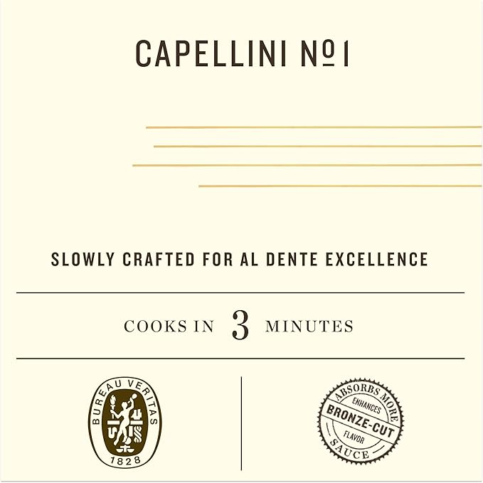Rummo Angel Hair Pasta N.1 - Capellini Pasta Noodles Dry Pasta Durum Wheat Angel Hair Skinny Pasta Thin Noodles - 16 Ounces (Pack of 20)