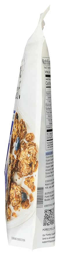 Purely Elizabeth Blueberry Hemp Ancient Grain Granola Gluten Free Non GMO 12 Ounces (Pack Of 6)