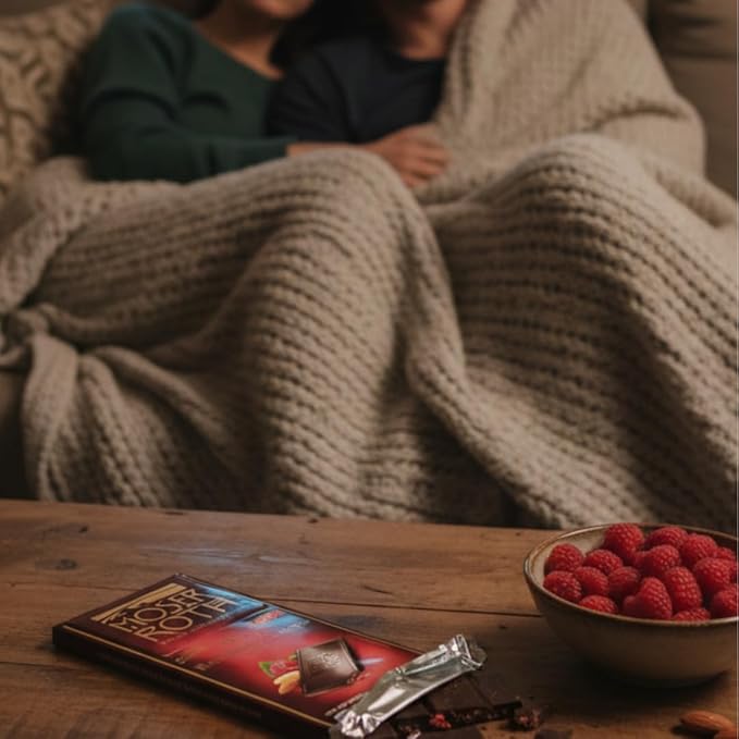 3 Pack – Dark Chocolate Raspberry Almond Bars 5 Individually Wrapped Mini Bars Each – Gourmet Dark Chocolate with Real Raspberry and Roasted Almond Pieces