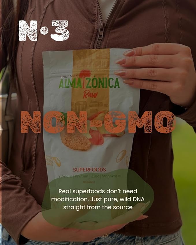 Raw Brazil Nuts 1 lb (16 oz) – Wild Harvested Unsalted Whole High Selenium Non-GMO Single-Origin Bolivia Gluten-Free Kosher Resealable Bag | ALMAZÓNICA