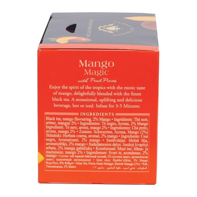 Ahmad Tea Mango Magic Black Tea 20-Count Boxes (Pack of 6)