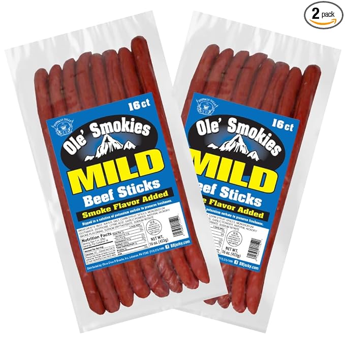 Buffalo Bills Mild Ole' Smokies 16-ct Bulk 9-Inch Beef Sticks (two 1-lb bags)